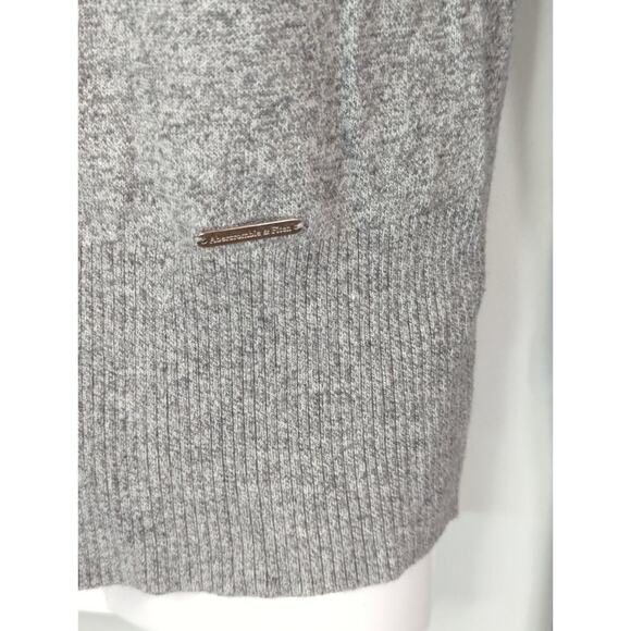 Abercrombie & Fitch Gray Lace up V-Neck Long Sleeve Pullover Sweater Size XS - Picture 4 of 8